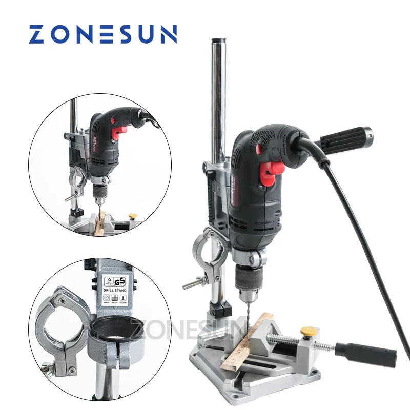 Woodworking Clamp - ZONESUN พร้อมขายึดสว่านไฟฟ้าแบบคงที่ ที่ยึดเครื่องเจียร Dremel พร้อมขาตั้งและแคลมป์ อุปกรณ์เสริมสำหรับเครื่องเจียรสำหรับงานไม้