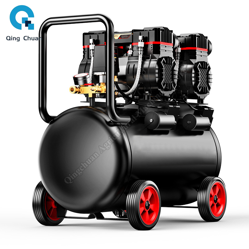 Woodworking Oil - เครื่องอัดอากาศขนาดเล็ก 220V 40L เกรดอุตสาหกรรมปราศจากน้ํามันเงียบแบบพกพาไม้ปั๊มลมแรงดันสูงปั๊มลม