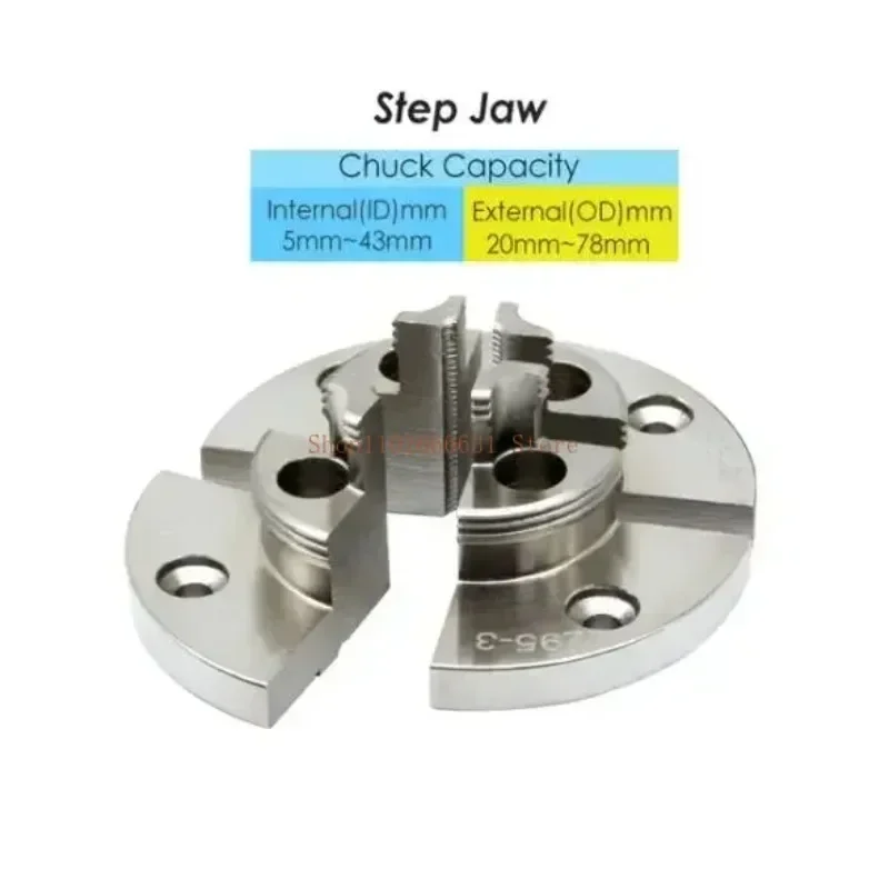 Woodworking Lathe - 1PC ชุบโครเมี่ยมขั้นตอนรอบ PIN Jaw ชุดไม้อุปกรณ์เสริมสําหรับ TASP