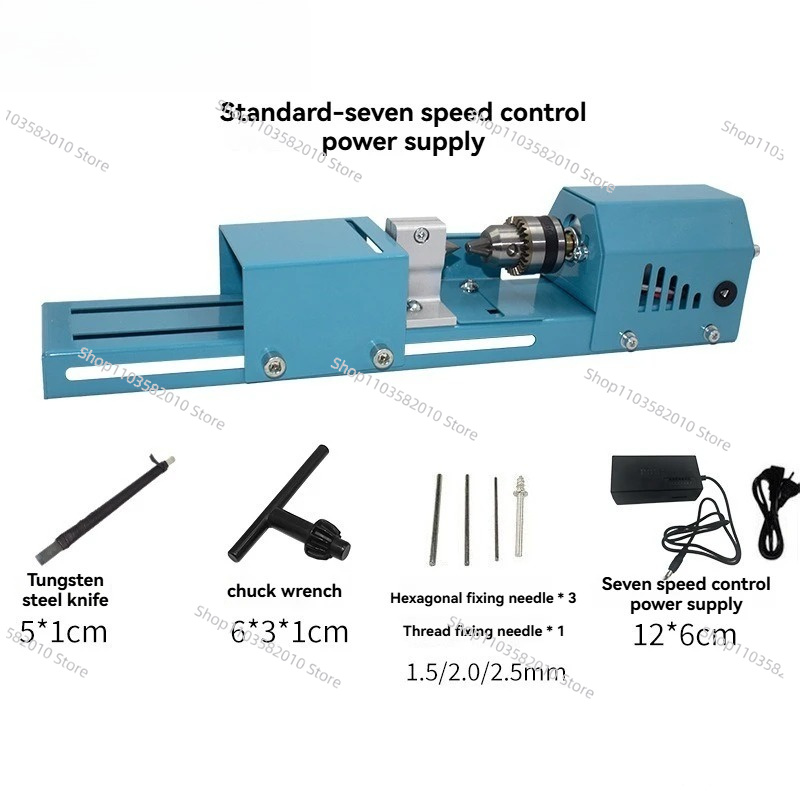 Woodworking Lathe - เครื่องกลึงขนาดเล็ก - เครื่องกลึงไม้เอนกประสงค์สำหรับทำลูกปัด เครื่องกลึงขนาดเล็กสำหรับงานอดิเรกในบ้าน เครื่องมืองานไม้