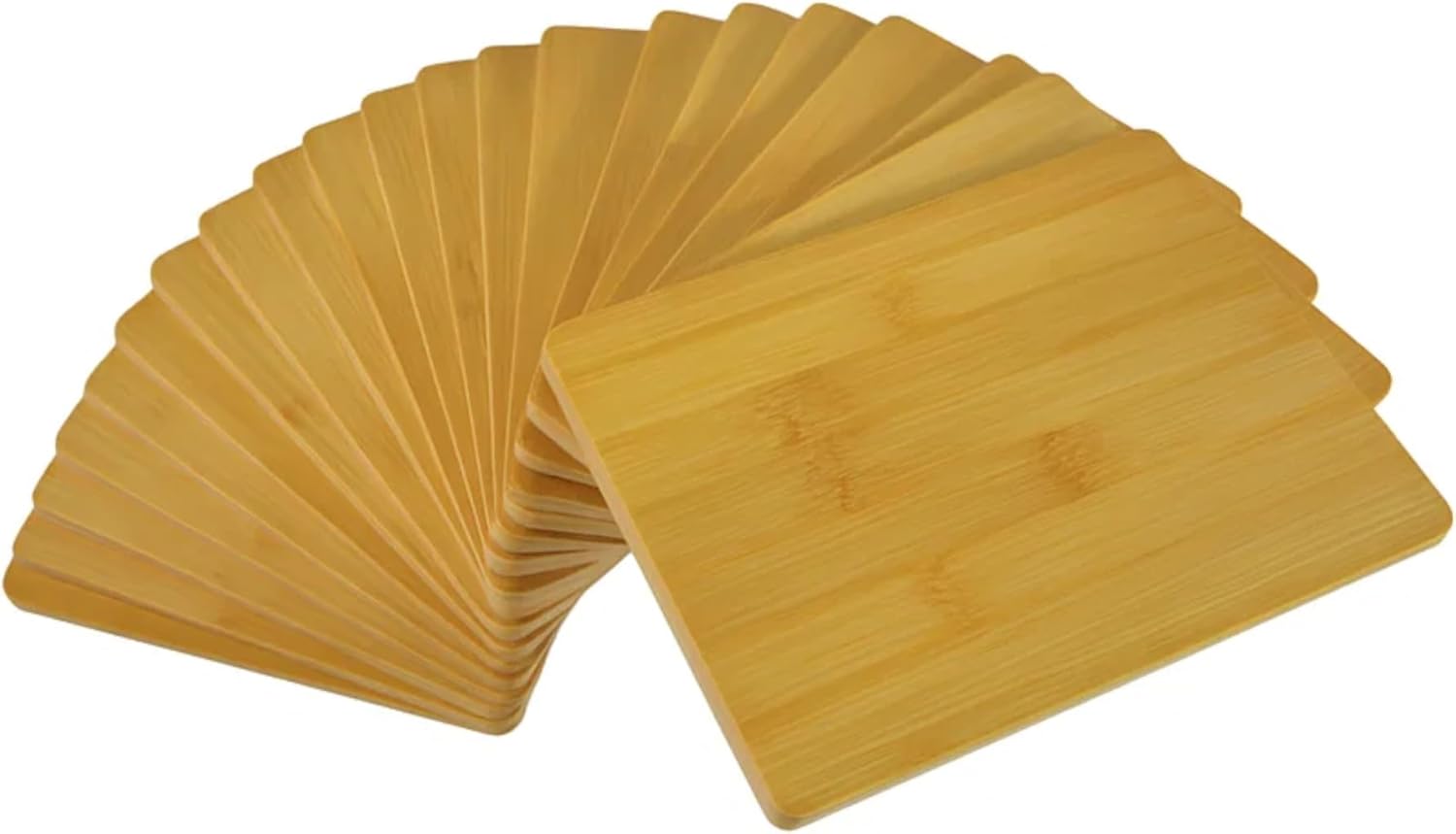 Woodworking Jobs - ชุดเขียงไม้ไผ่แบบเรียบ 24 ชิ้น ขนาด 8x6 นิ้ว