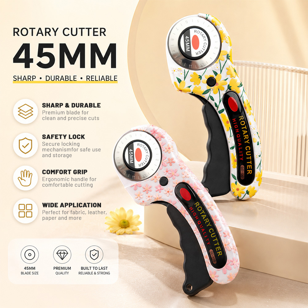 Card Scraper Steel - เครื่องตัดแบบหมุน 45 มม. สำหรับตัดกระดาษ การเย็บผ้า งานควิลท์
