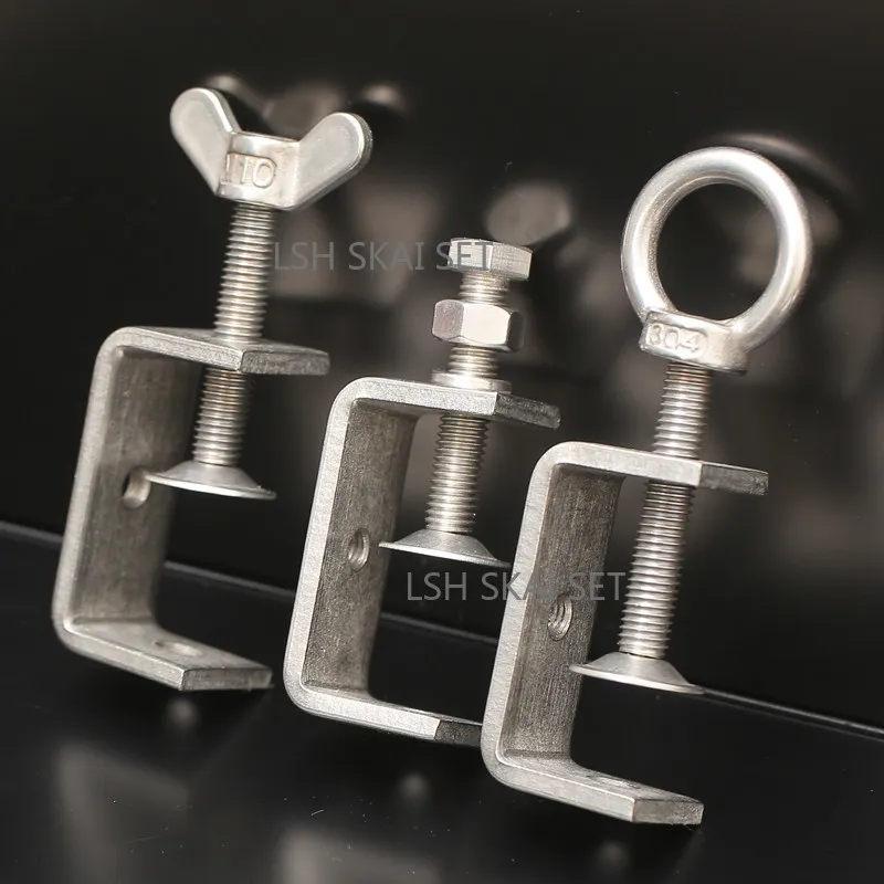 Woodworking Clamp - ตัวหนีบแบบ C ทำจากสแตนเลส 304 พร้อมเกลียวปรับระดับได้ แข็งแรงทนทาน