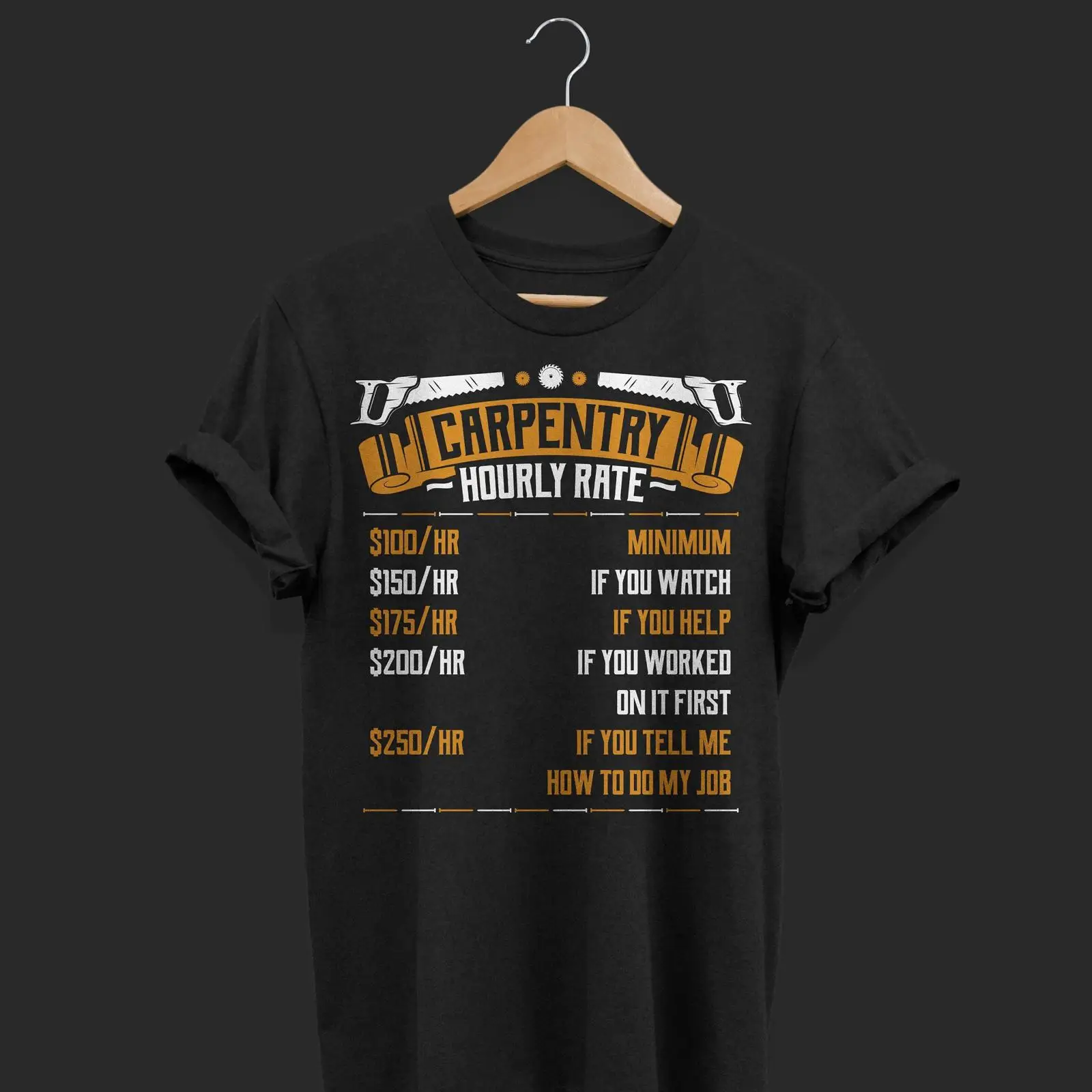 Woodworking Union - เสื้อยืดลายตลกสำหรับช่างไม้ ราคาต่อชั่วโมง งานไม้สำหรับสหภาพงานช่างไม้ ลำลอง สไตล์วินเทจ ซักแล้วใส่สบาย