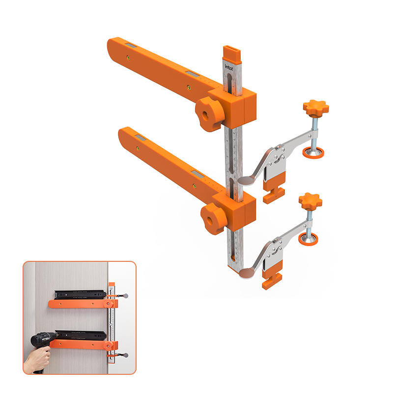 Woodworking Clamp - ชุดอุปกรณ์รางลิ้นชักสแตนเลสแบบหนาพิเศษ พร้อมแขนแม่เหล็กและตัวหนีบแบบรวดเร็ว สำหรับงาน DIY ตู้ไม้