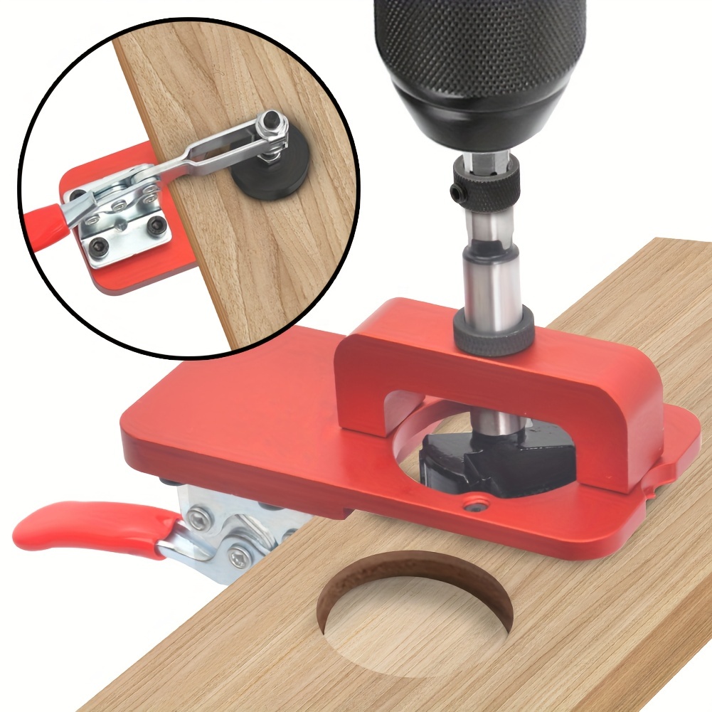 Woodworking Class - 35 มม.บานพับปกปิดเจาะ JIG ท่องเที่ยวบานพับเจาะท่องเที่ยวช่างไม้งานไม้เครื่องมือรูเปิด Locator ประตูตู้