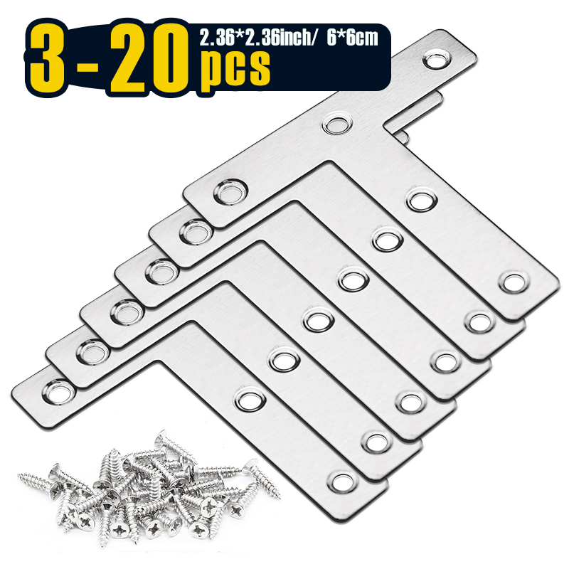 Woodworking X Brace - 3-20 ชิ้น, แผ่นเชื่อมรูปตัว T, ขนาด 80