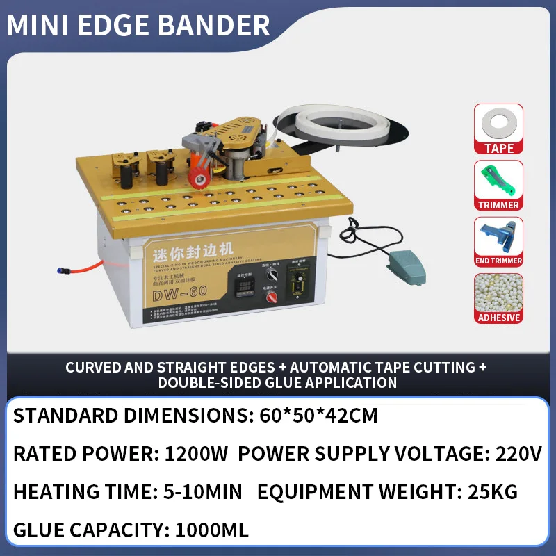 DW-60 เครื่องปิดขอบไม้ขนาดเล็ก - Woodworking Edge บทวิจารณ์และราคา