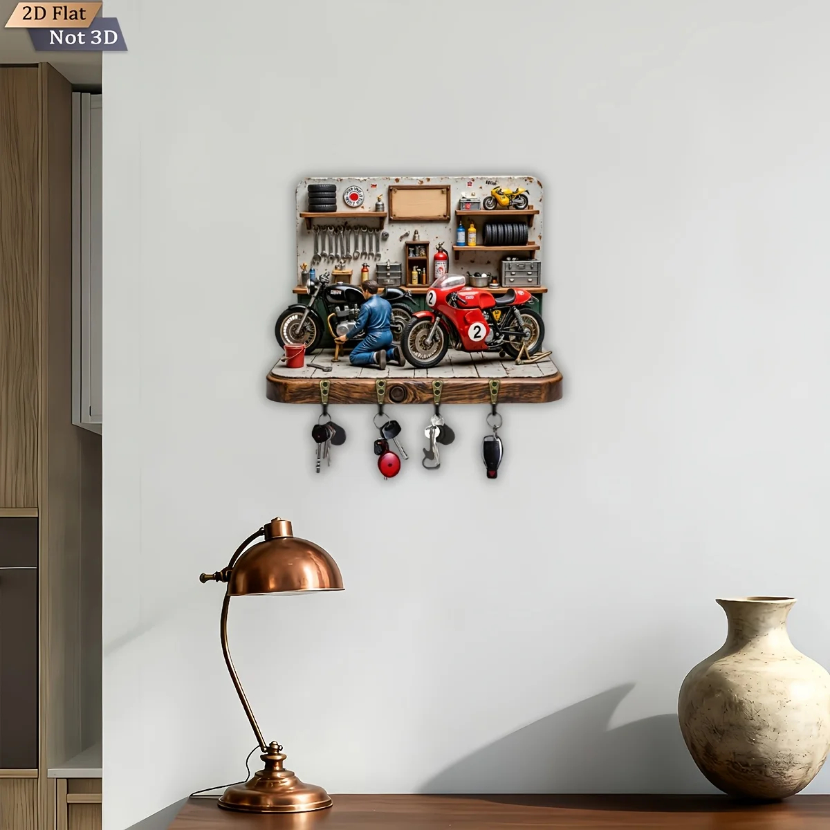 2D แบบแบน, 1 ชิ้น, ตะขอแขวนกุญ - Woodworking Room บทวิจารณ์และราคา