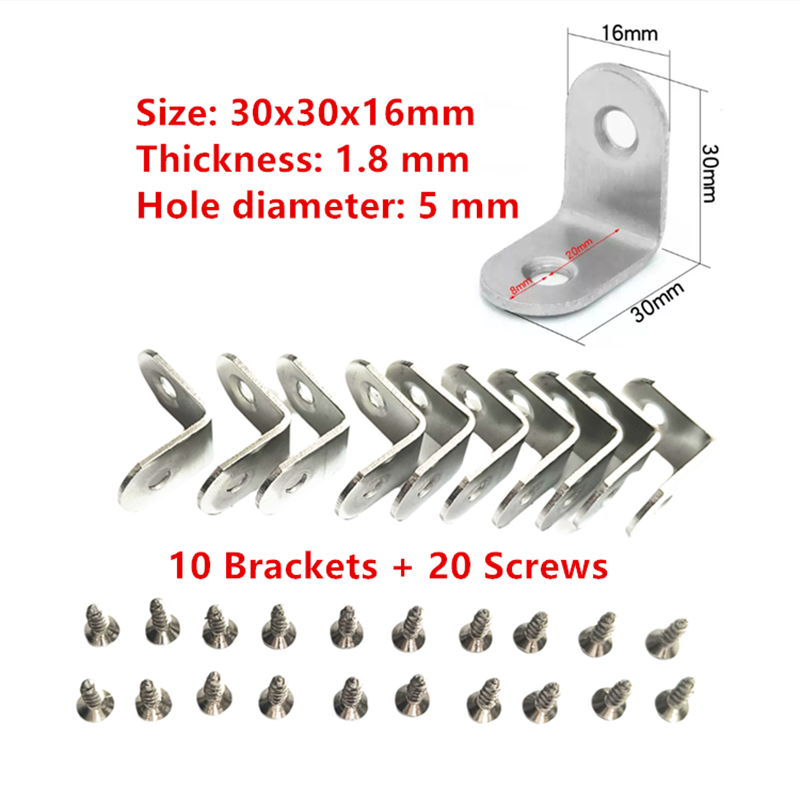 10 ชิ้น ขาเหล็กตัวแอลสำหรับยึด - Woodworking X Brace บทวิจารณ์และราคา