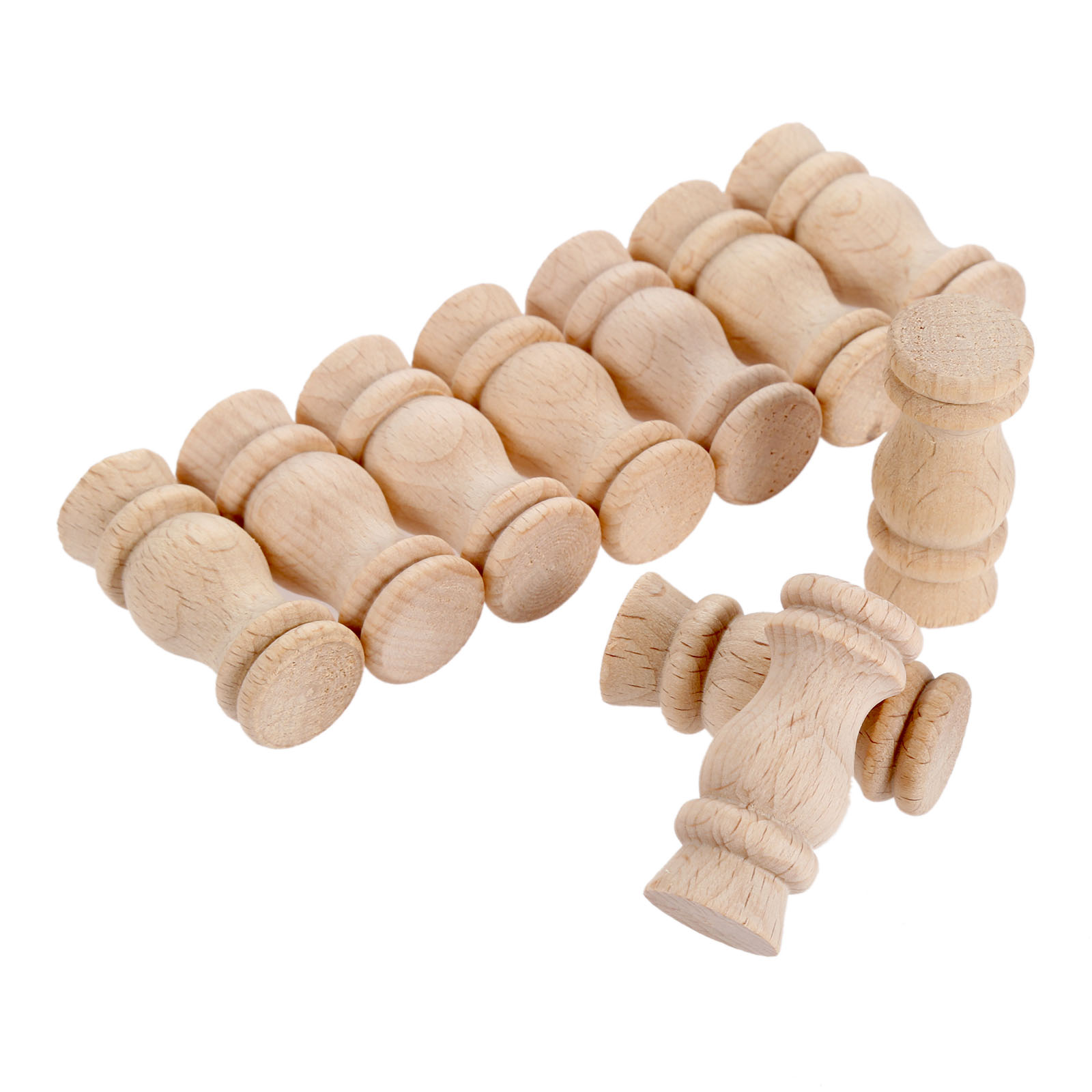 10Pcs 4*1.7ซม.ไม่ทาสีไม้หัตถกร - Woodworking Lathe บทวิจารณ์และราคา