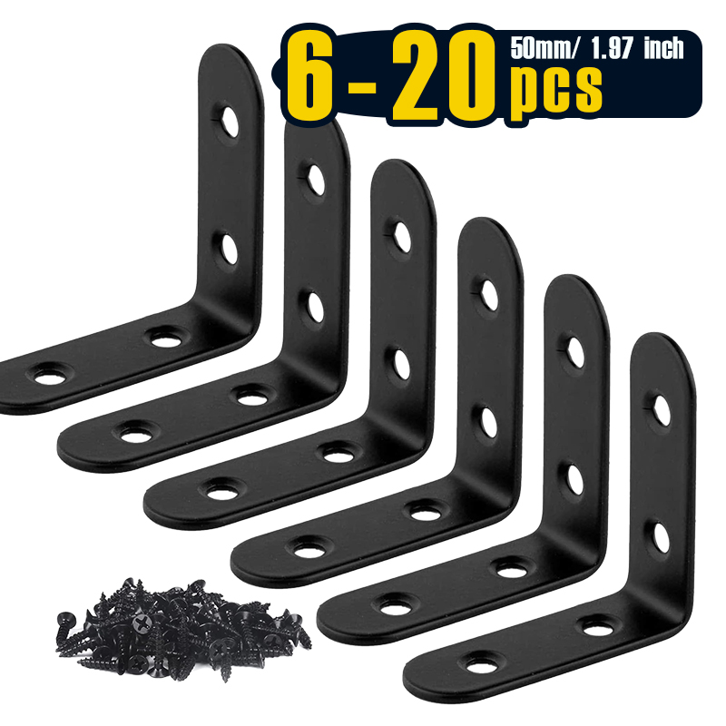 6-20 ชิ้น L วงเล็บมุมขวามุมรั้ - Woodworking X Brace บทวิจารณ์และราคา