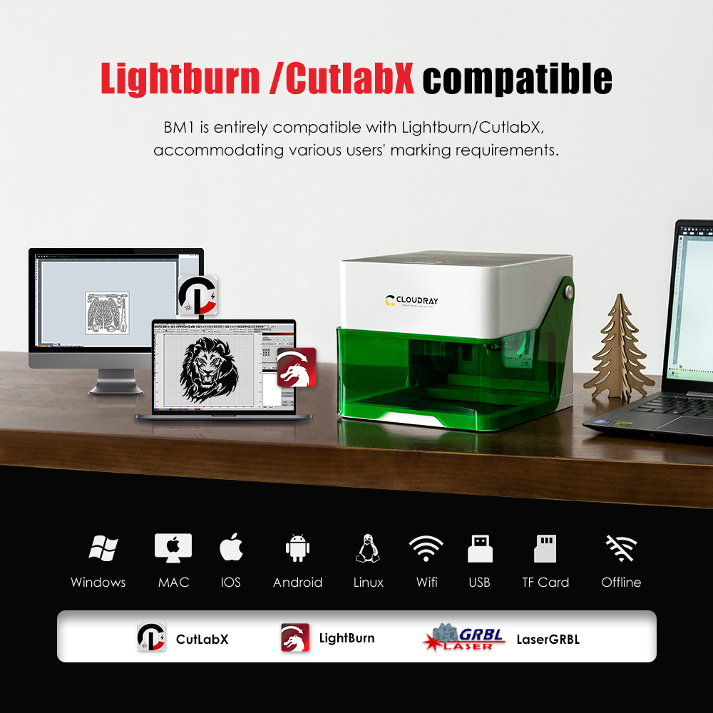 Cloudray 5000mw CNC มินิเลเซอร - Woodworking Logos บทวิจารณ์และราคา