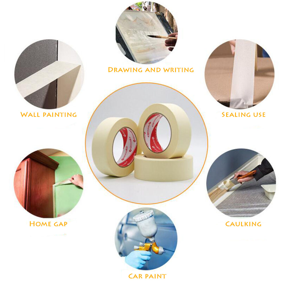 5PCS 20M เทปมาสกิ้งสีขาวความหน - Woodworking Oil บทวิจารณ์และราคา