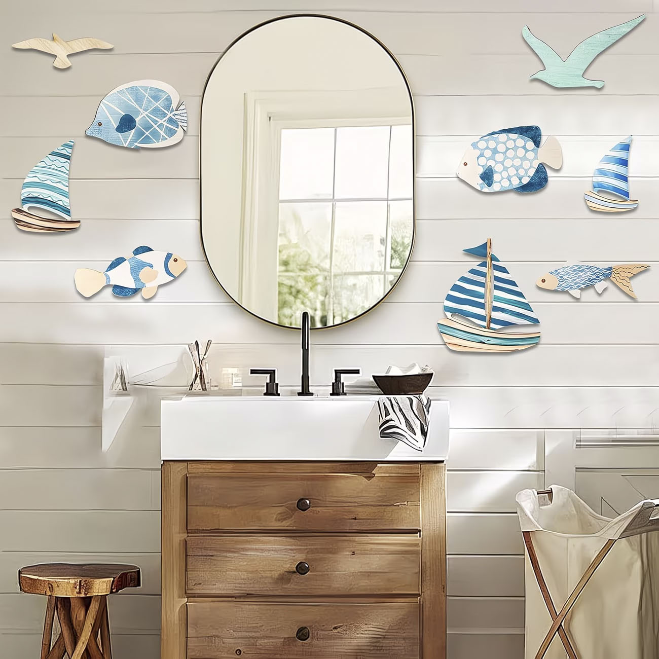 ชุดตกแต่งผนังไม้รูปปลาเขตร้อน  - Woodworking Room บทวิจารณ์และราคา