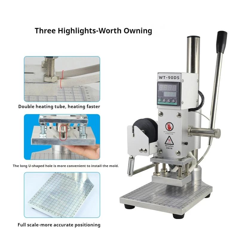 ฟอยล์ร้อนเครื่องปั๊ม 300W หนัง - Woodworking Logos บทวิจารณ์และราคา