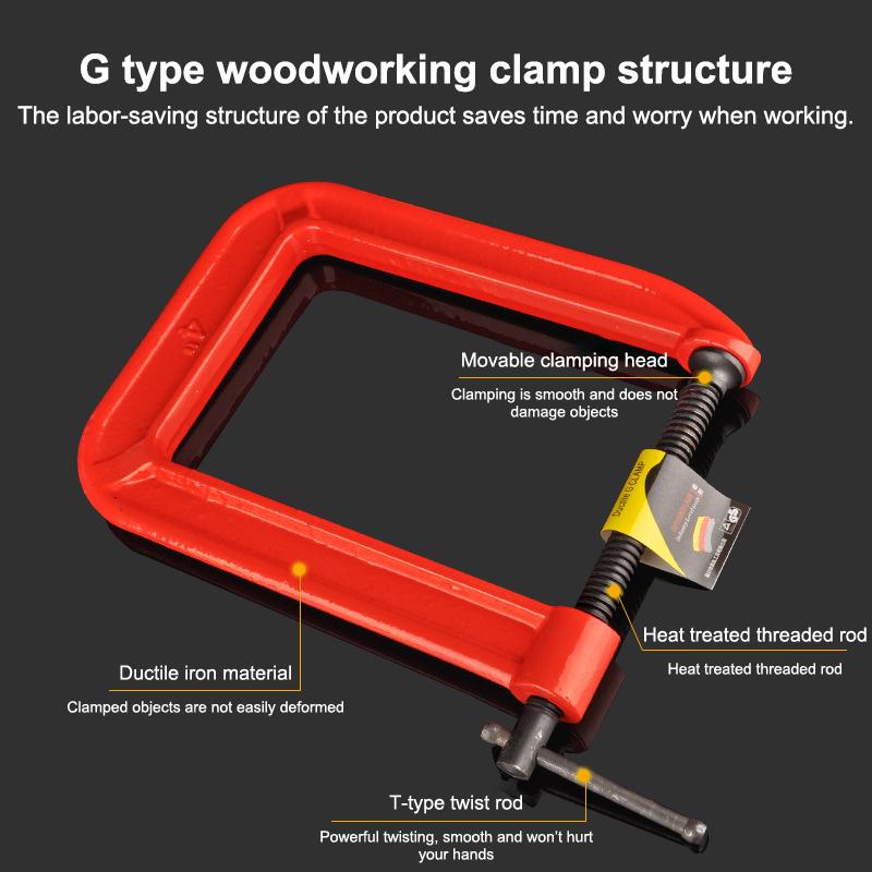แคลมป์รูปตัว G แบบยาวพิเศษ แคล - Woodworking Clamp บทวิจารณ์และราคา