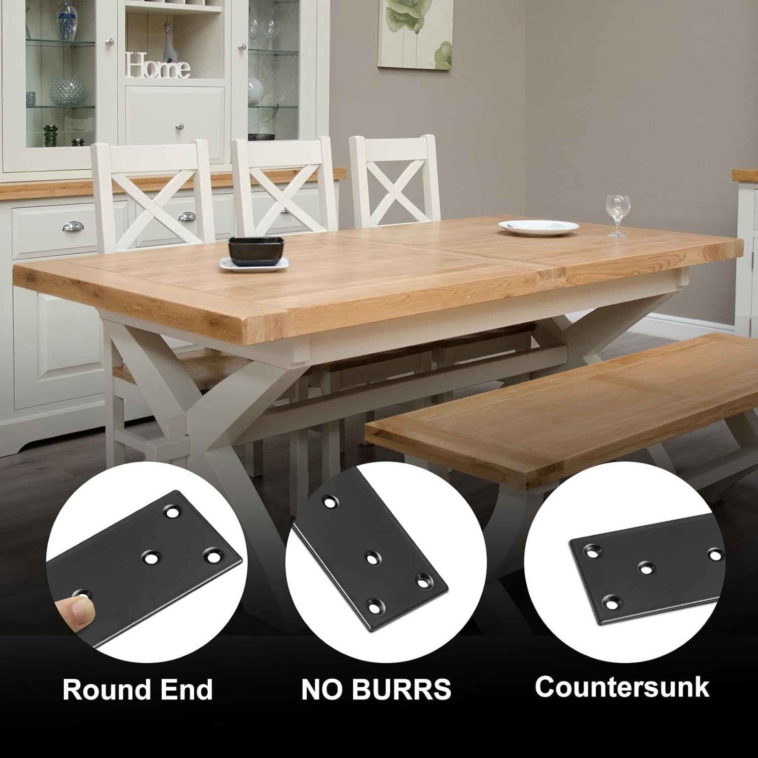 เหล็กฉากยึดแบบแบน สีดำ แผ่นเหล - Woodworking X Brace บทวิจารณ์และราคา
