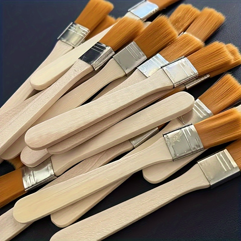 10 ชิ้นไม้ Handle แปรงทาสีขนไน - Woodworking Oil บทวิจารณ์และราคา