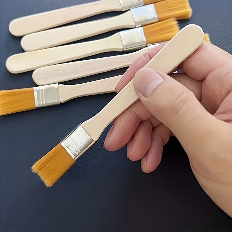 10 ชิ้นไม้ Handle แปรงทาสีขนไน - Woodworking Oil บทวิจารณ์และราคา
